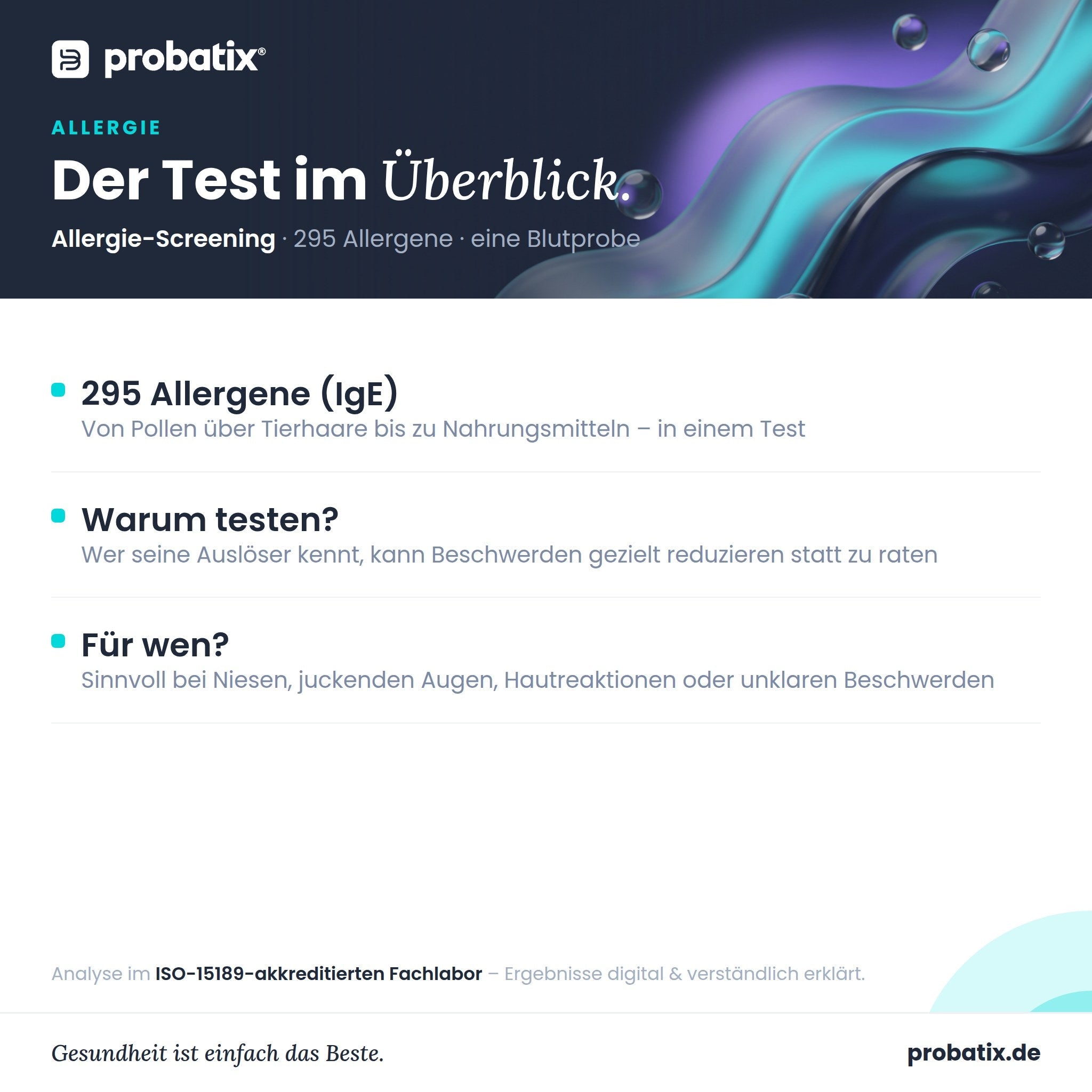 Alle Werte im Überblick – Allergie-Screening (295 Allergene)