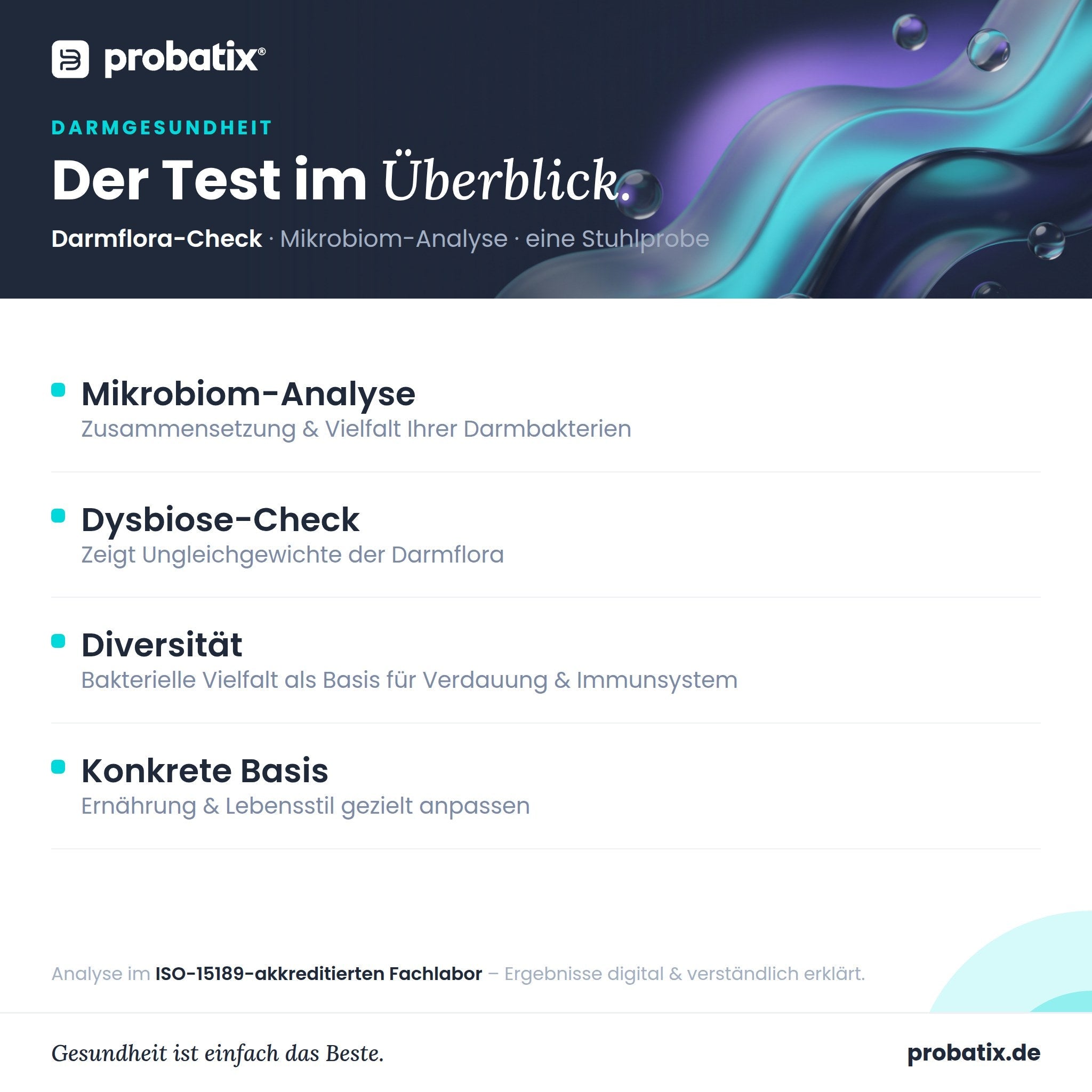Alle Werte im Überblick – Darmflora-Check