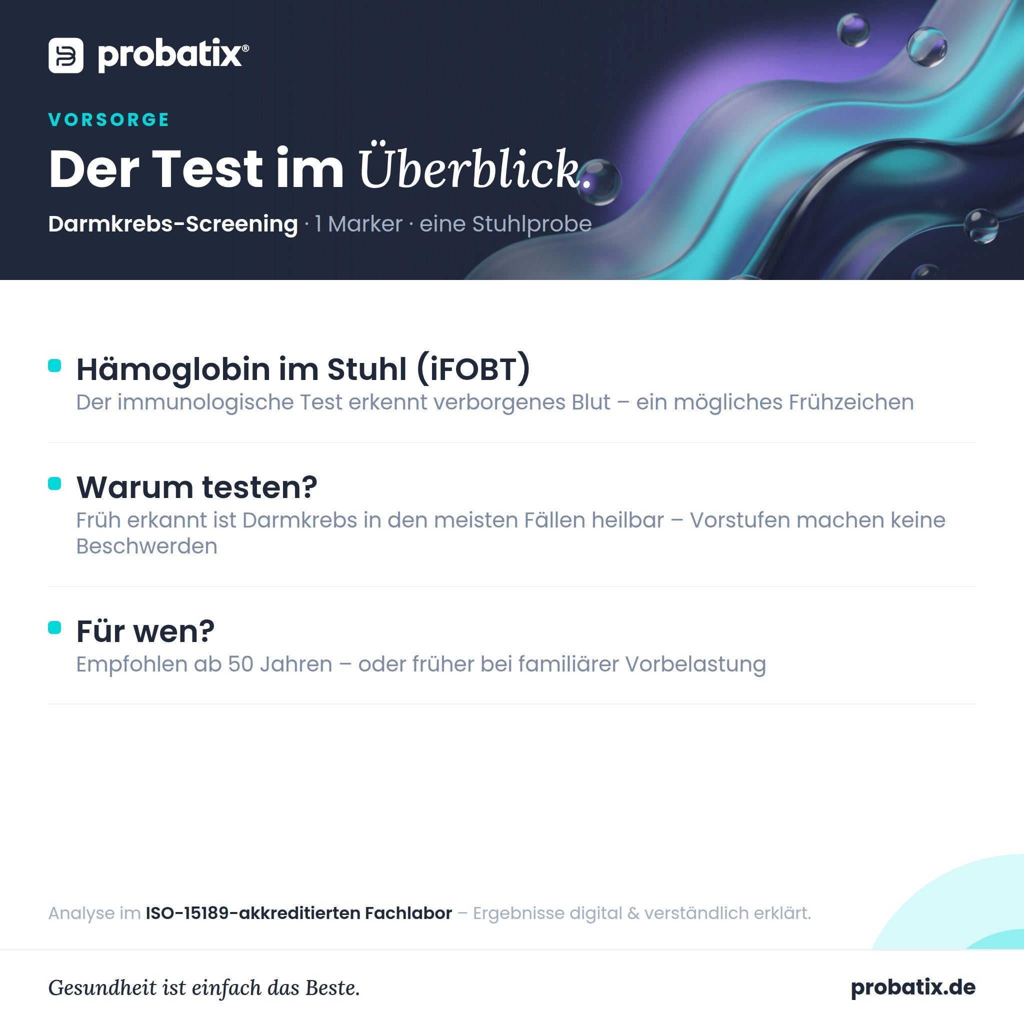 Alle Werte im Überblick – Darmkrebs-Screening