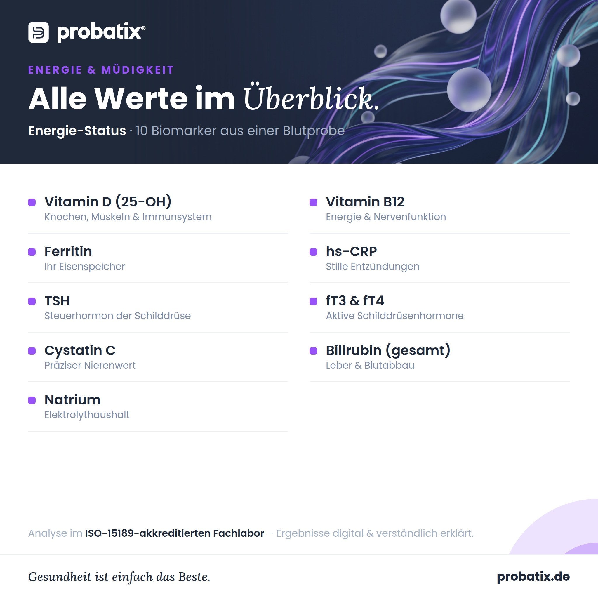 Alle Werte im Überblick – Energie-Status