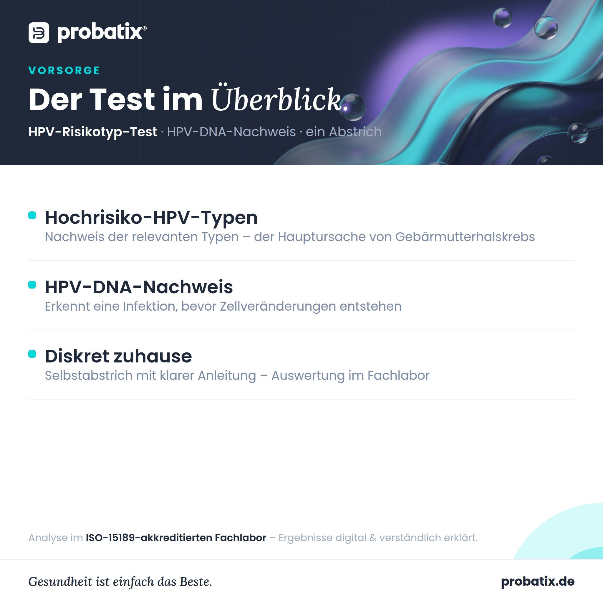 Alle Werte im Überblick – HPV-Risikotyp-Test