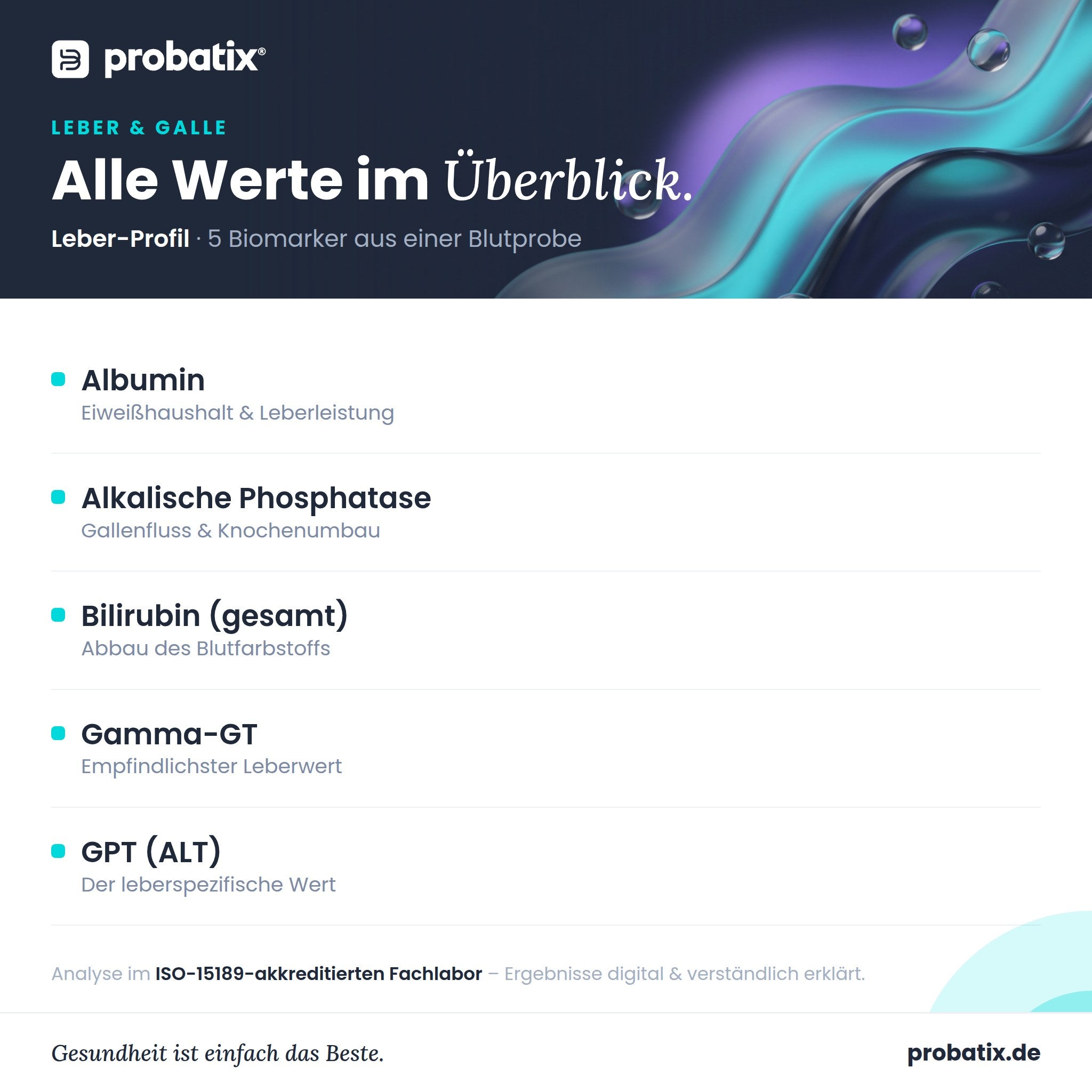 Alle Werte im Überblick – Leber-Profil - avi