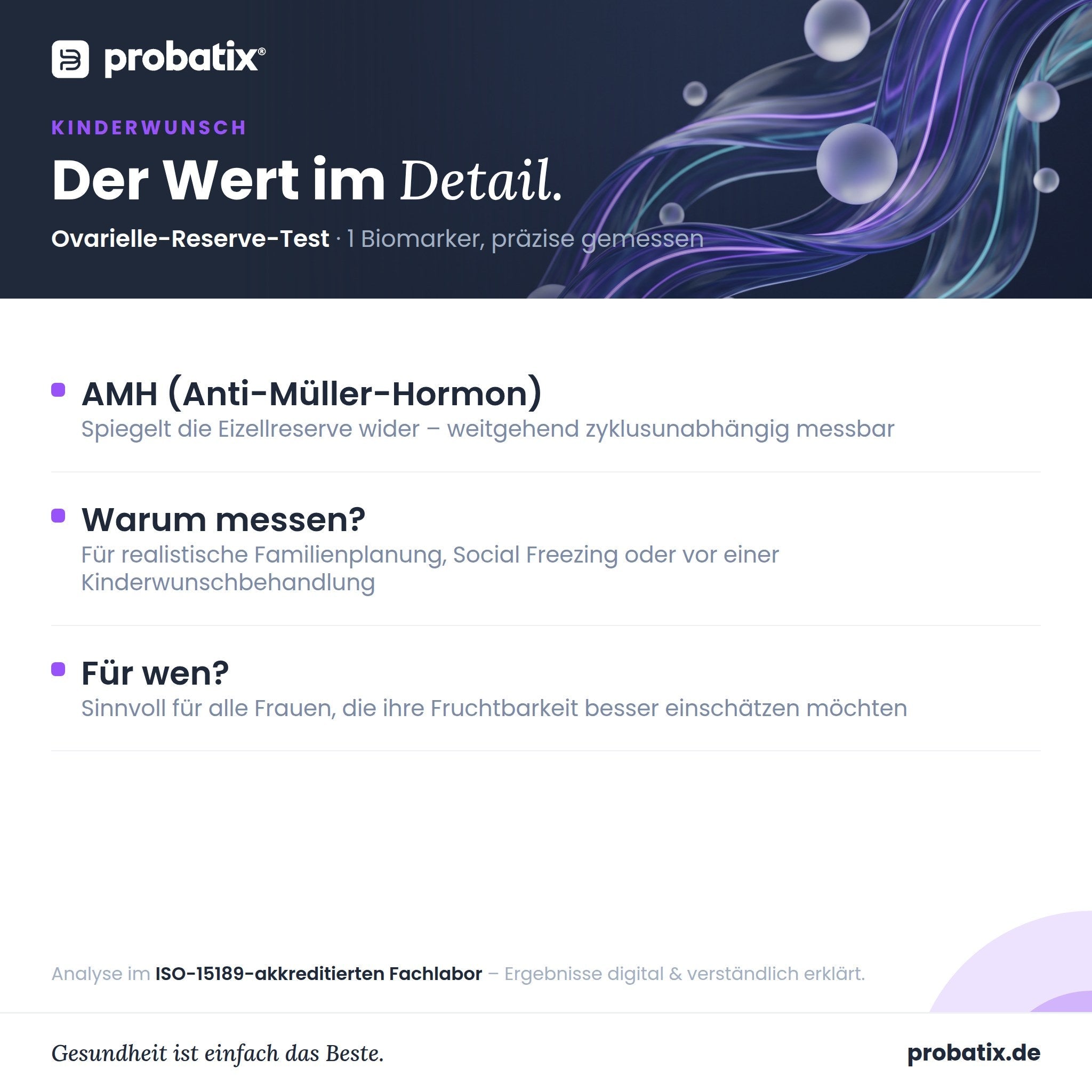Alle Werte im Überblick – Ovarielle-Reserve-Test (AMH)