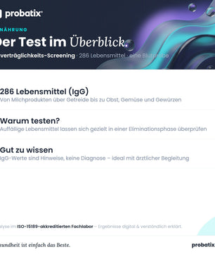Alle Werte im Überblick – Unverträglichkeits-Screening (286 Lebensmittel) | easyApotheke