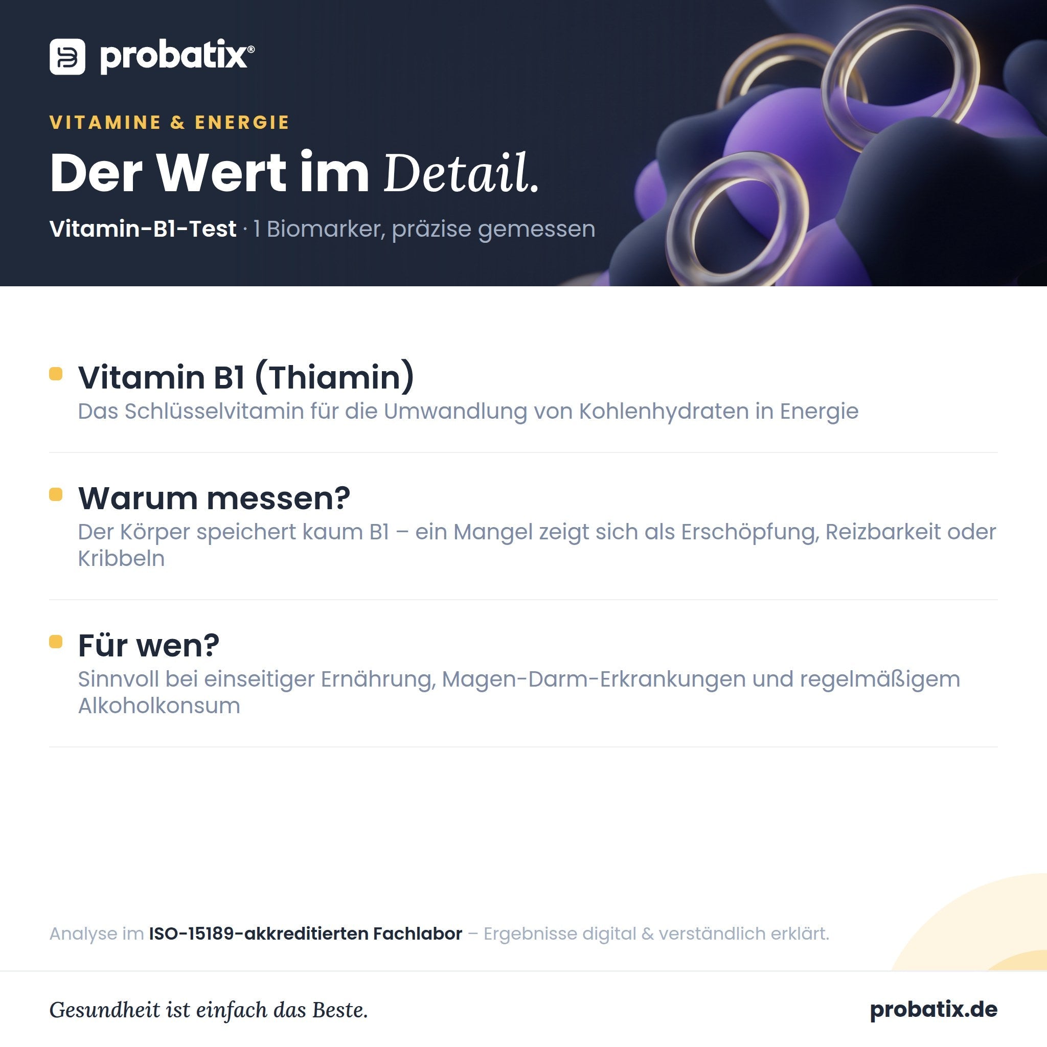 Alle Werte im Überblick – Vitamin-B1-Test