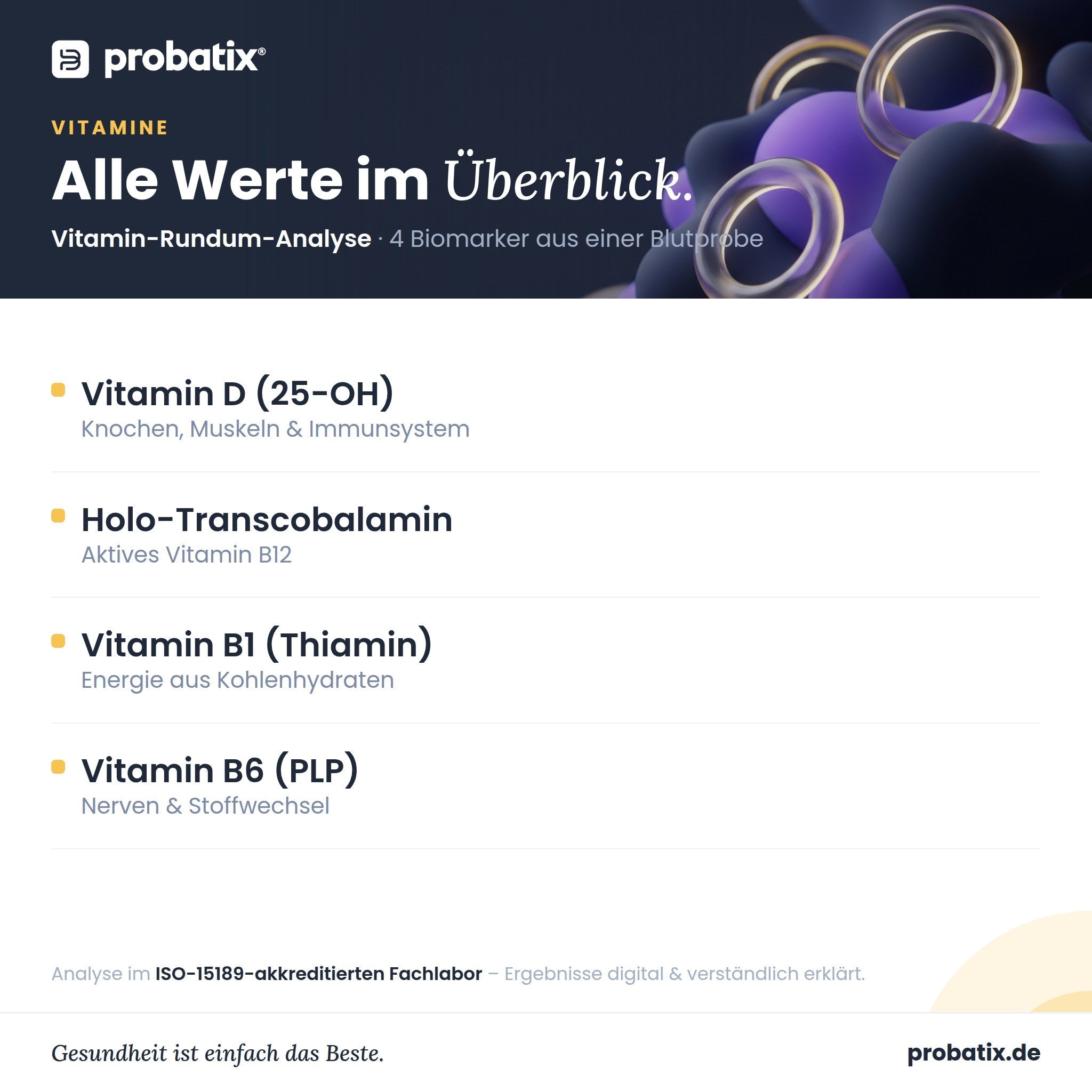 Alle Werte im Überblick – Vitamin-Rundum-Analyse
